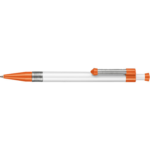 Kugelschreiber Spring SP , Ritter-Pen, orange/weiss, ABS-Kunststoff, 14,10cm (Länge), Bild 3
