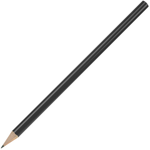 Bleistift, Lackiert, Rund , schwarz, Holz, 17,50cm x 0,70cm x 0,70cm (Länge x Höhe x Breite), Bild 2