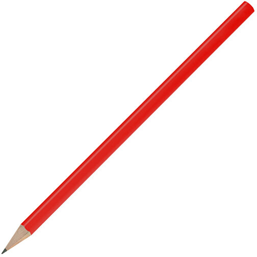 Bleistift, Lackiert, Rund , hellrot, Holz, 17,50cm x 0,70cm x 0,70cm (Länge x Höhe x Breite), Bild 2