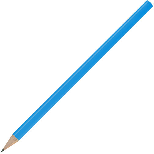Bleistift, Lackiert, Rund , mittelblau, Holz, 17,50cm x 0,70cm x 0,70cm (Länge x Höhe x Breite), Bild 2