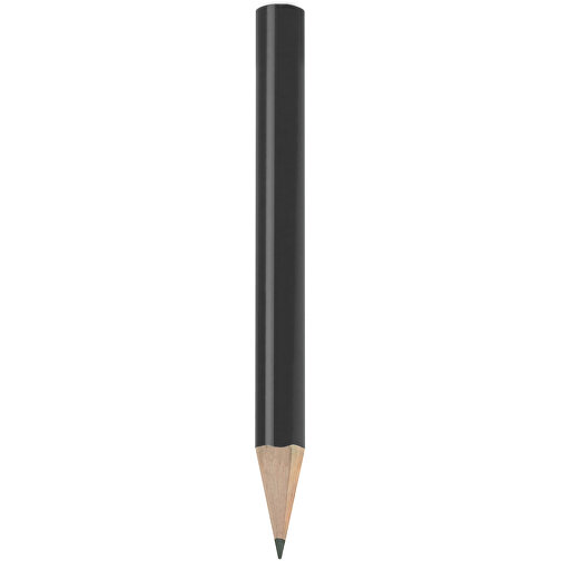 Bleistift, Lackiert, Rund, Kurz , schwarz, Holz, 8,50cm x 0,70cm x 0,70cm (Länge x Höhe x Breite), Bild 1