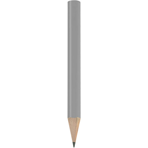 Bleistift, Lackiert, Rund, Kurz , grau, Holz, 8,50cm x 0,70cm x 0,70cm (Länge x Höhe x Breite), Bild 1