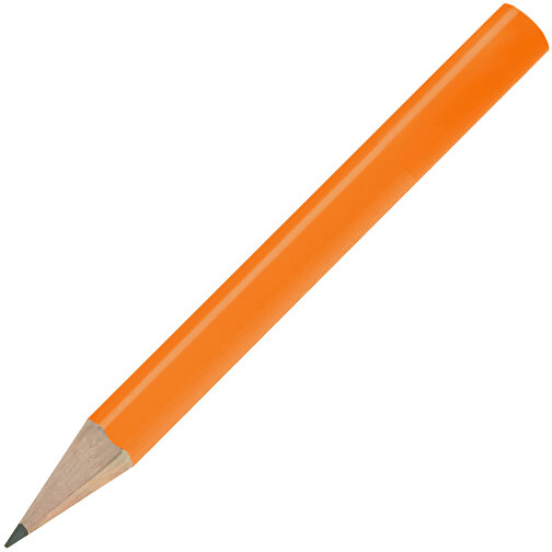 Bleistift, Lackiert, Rund, Kurz , orange, Holz, 8,50cm x 0,70cm x 0,70cm (Länge x Höhe x Breite), Bild 2
