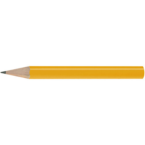 Bleistift, Lackiert, Rund, Kurz , ocker, Holz, 8,50cm x 0,70cm x 0,70cm (Länge x Höhe x Breite), Bild 3