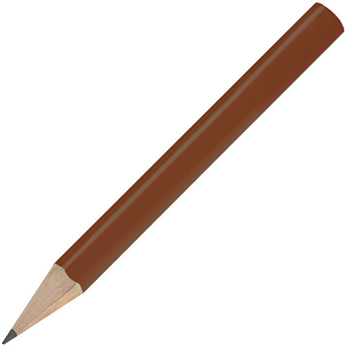 Bleistift, Lackiert, Rund, Kurz , braun, Holz, 8,50cm x 0,70cm x 0,70cm (Länge x Höhe x Breite), Bild 2