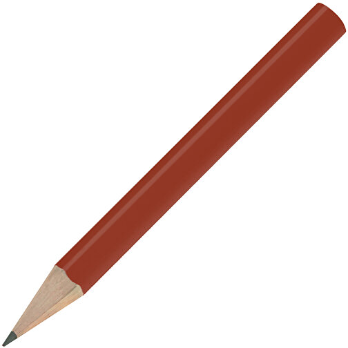 Bleistift, Lackiert, Rund, Kurz , rotbraun, Holz, 8,50cm x 0,70cm x 0,70cm (Länge x Höhe x Breite), Bild 2