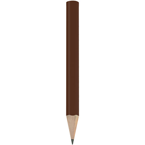 Bleistift, Lackiert, Rund, Kurz , dunkelbraun, Holz, 8,50cm x 0,70cm x 0,70cm (Länge x Höhe x Breite), Bild 1