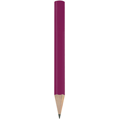 Bleistift, Lackiert, Rund, Kurz , brombeere, Holz, 8,50cm x 0,70cm x 0,70cm (Länge x Höhe x Breite), Bild 1