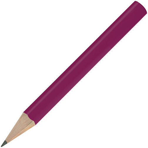 Bleistift, Lackiert, Rund, Kurz , brombeere, Holz, 8,50cm x 0,70cm x 0,70cm (Länge x Höhe x Breite), Bild 2