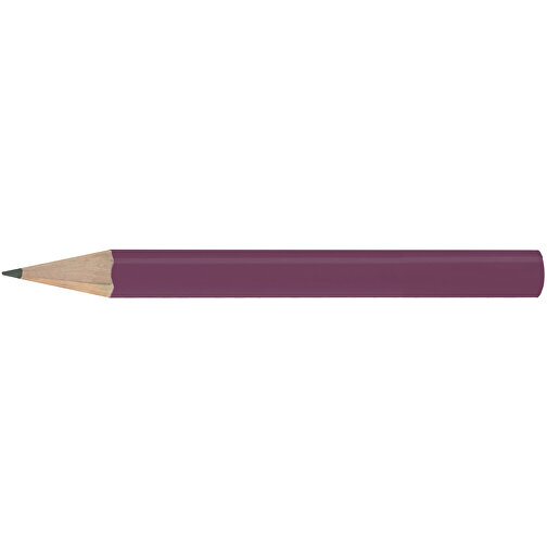 Bleistift, Lackiert, Rund, Kurz , lila, Holz, 8,50cm x 0,70cm x 0,70cm (Länge x Höhe x Breite), Bild 3