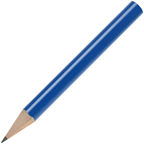 Bleistift, Lackiert, Rund, Kurz , dunkelblau, Holz, 8,50cm x 0,70cm x 0,70cm (Länge x Höhe x Breite), Bild 2