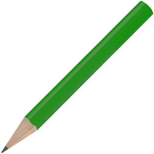 Bleistift, Lackiert, Rund, Kurz , grasgrün, Holz, 8,50cm x 0,70cm x 0,70cm (Länge x Höhe x Breite), Bild 2