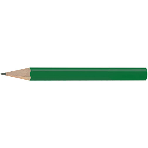 Bleistift, Lackiert, Rund, Kurz , dunkelgrün, Holz, 8,50cm x 0,70cm x 0,70cm (Länge x Höhe x Breite), Bild 3