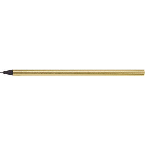 Schwarz Gefärbter Bleistift, Lackiert, Rund , gold, Holz, 17,50cm x 0,70cm x 0,70cm (Länge x Höhe x Breite), Bild 3