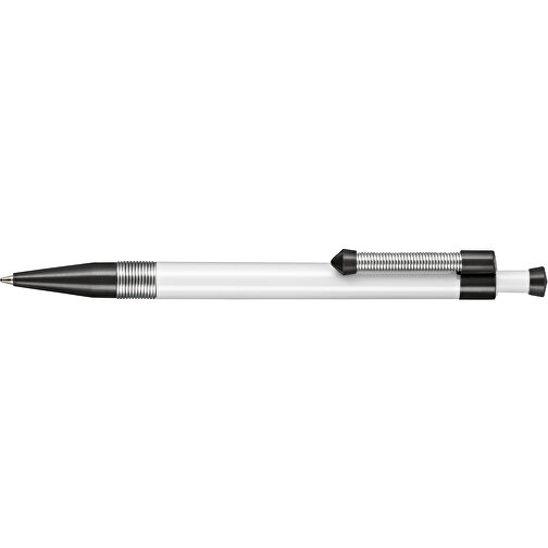 Kugelschreiber Spring SP , Ritter-Pen, schwarz/weiss, ABS-Kunststoff, 14,10cm (Länge), Bild 3