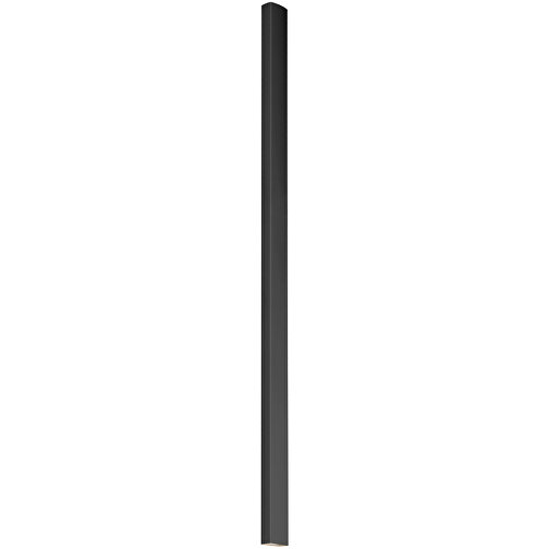Zimmermannsbleistift, 24 Cm, Eckig-oval , schwarz, Holz, 24,00cm x 0,70cm x 1,20cm (Länge x Höhe x Breite), Bild 1