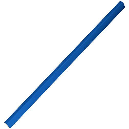 Zimmermannsbleistift, 24 Cm, Eckig-oval , blau, Holz, 24,00cm x 0,70cm x 1,20cm (Länge x Höhe x Breite), Bild 2