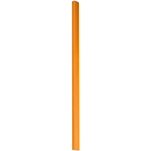 Zimmermannsbleistift, 24 Cm, Eckig-oval , orange, Holz, 24,00cm x 0,70cm x 1,20cm (Länge x Höhe x Breite), Bild 1
