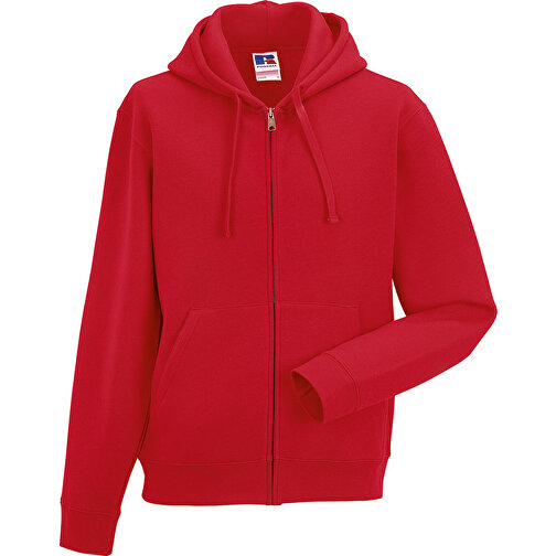 Authentic Zipped Hooded Sweat , Russell, rot, L, , Bild 1