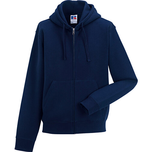Authentic Zipped Hooded Sweat , Russell, navy blau, 80 % Baumwolle, 20 % Polyester, 3XL, , Bild 1