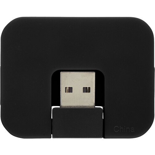Gaia USB Hub Mit 4 Anschlüssen , schwarz, HIPS Kunststoff, 5,10cm x 1,00cm x 4,10cm (Länge x Höhe x Breite), Bild 7