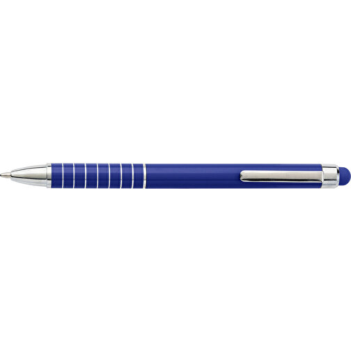 Kugelschreiber Aus Metall Oliver , kobaltblau, Aluminium, Kautschuk, 12,50cm (Höhe), Bild 3