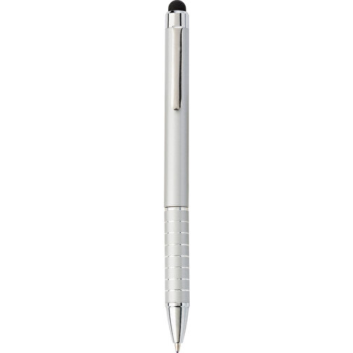 Kugelschreiber Aus Metall Oliver , silber, Aluminium, Kautschuk, 12,50cm (Höhe), Bild 1