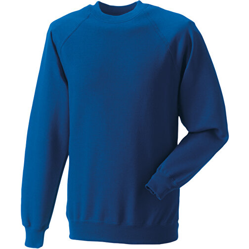 Raglan Sweatshirt , Russell, königsblau, 47 % Baumwolle / 53 % Polyester, XL, , Bild 1