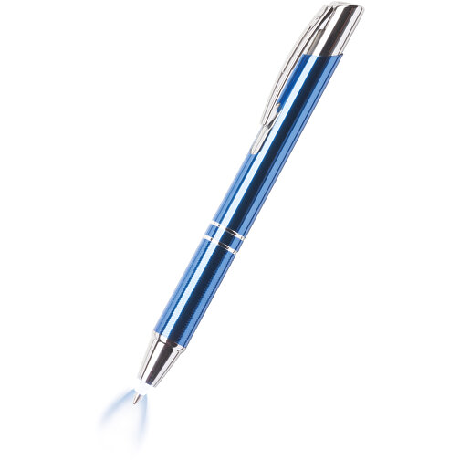 2-in-1 Stift CLIC CLAC-MONS , ClicClac, blau, Aluminium, Kunststoff, 14,20cm x 1,20cm x 1,65cm (Länge x Höhe x Breite), Bild 1