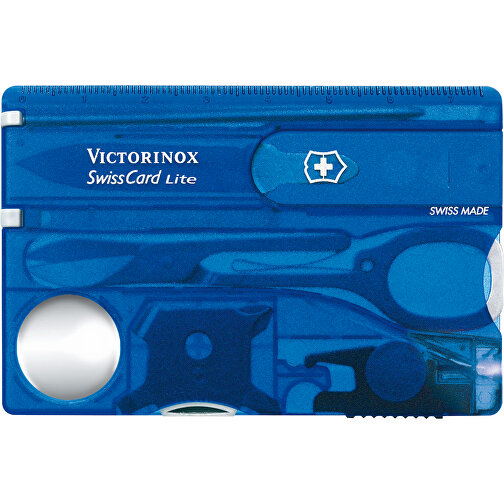 Victorinox Swiss Card 'Lite' , Victorinox, blau transparent, Kunststoff matt, 8,20cm x 0,45cm x 5,40cm (Länge x Höhe x Breite), Bild 1