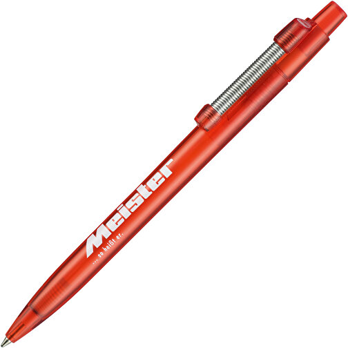 Kugelschreiber STRONG TRANSPARENT , Ritter-Pen, feuer-rot, ABS u. Metall, 14,60cm (Länge), Bild 2