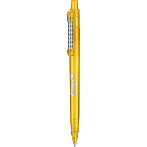 Kugelschreiber STRONG TRANSPARENT , Ritter-Pen, mango-gelb, ABS u. Metall, 14,60cm (Länge), Bild 1