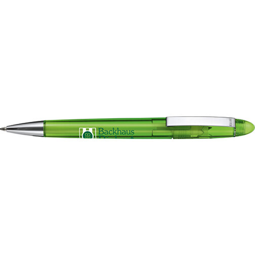 Kugelschreiber HAVANA TRANSPARENT , Ritter-Pen, gras-grün, ABS, Metall, 14,30cm (Länge), Bild 3