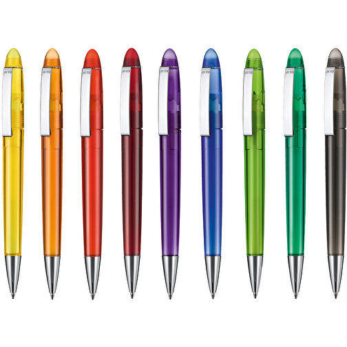 Kugelschreiber HAVANA TRANSPARENT , Ritter-Pen, rauch-grau, ABS, Metall, 14,30cm (Länge), Bild 4