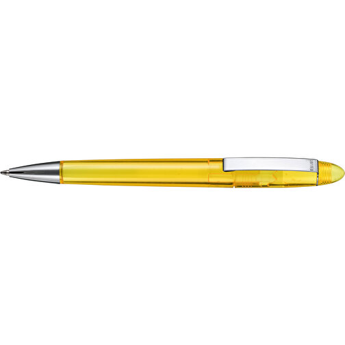 Kugelschreiber HAVANA TRANSPARENT , Ritter-Pen, sonnenblumen-gelb, ABS, Metall, 14,30cm (Länge), Bild 3