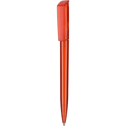 Kugelschreiber FLIP TRANSPARENT , Ritter-Pen, rot, ABS-Kunststoff, 14,00cm (Länge), Bild 1