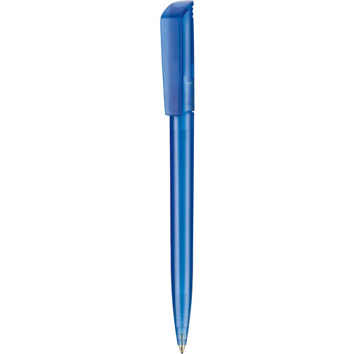 Kugelschreiber FLIP TRANSPARENT , Ritter-Pen, blau, ABS-Kunststoff, 14,00cm (Länge), Bild 1