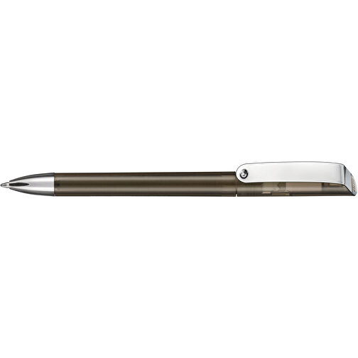 Kugelschreiber GLOSSY TRANSPARENT , Ritter-Pen, schwarz-transparent, ABS-Kunststoff, 14,20cm (Länge), Bild 3