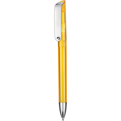 Kugelschreiber GLOSSY TRANSPARENT , Ritter-Pen, gelb-transparent, ABS-Kunststoff, 14,20cm (Länge), Bild 1