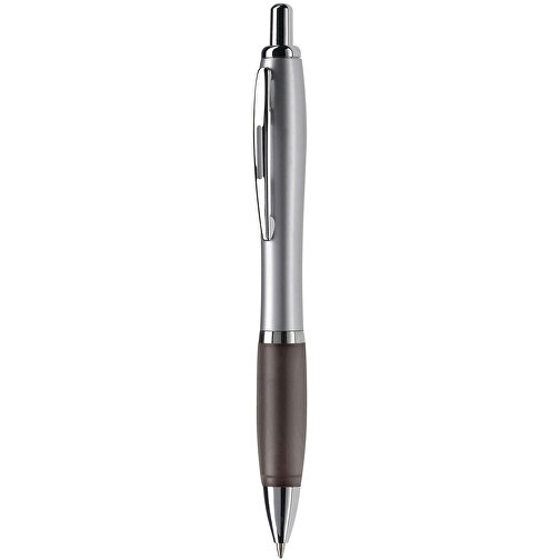 Kugelschreiber Hawaï Silver , silber / schwarz, ABS & Metall, 14,00cm (Länge), Bild 1