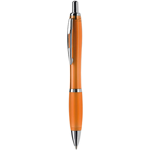 Kugelschreiber Hawaï Transparent , transparent orange, ABS & Metall, 14,00cm (Länge), Bild 1