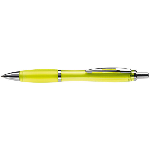 Kugelschreiber Hawaï Transparent , transparent gelb, ABS & Metall, 14,00cm (Länge), Bild 3