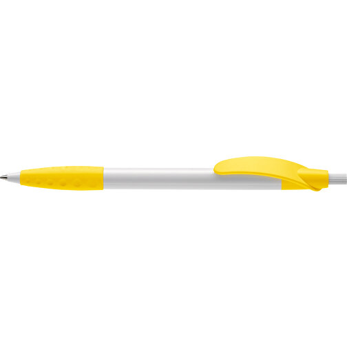 Kugelschreiber Cosmo Grip HC , weiss / gelb, ABS, 14,50cm (Länge), Bild 3