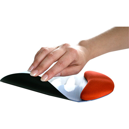 Mousepad / Mauspad ERGO-pad Memoryschaum Quadro OPTI-top , rot, PVC  PU, 24,00cm x 1,50cm x 20,00cm (Länge x Höhe x Breite), Bild 3