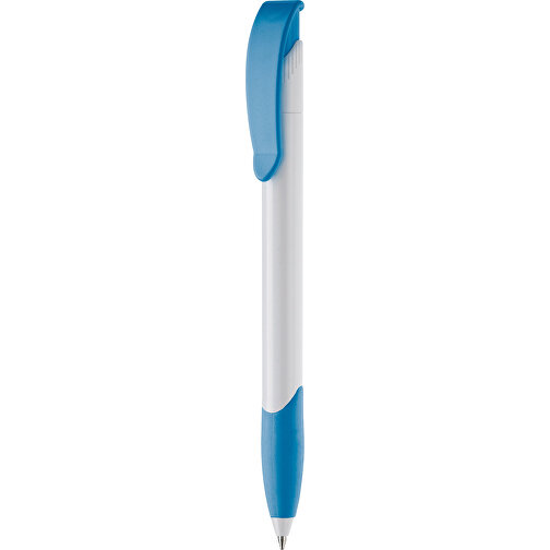 Kugelschreiber Apollo Hardcolour , weiss / blau, ABS, 14,70cm (Länge), Bild 1