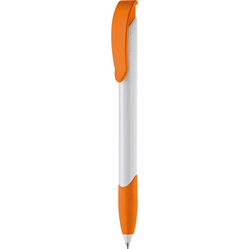 Kugelschreiber Apollo Hardcolour , weiss / orange, ABS, 14,70cm (Länge), Bild 1