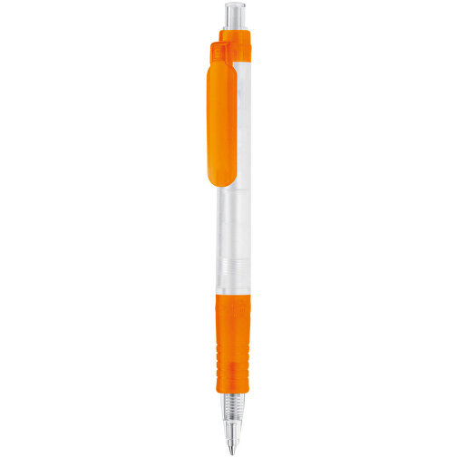 Kugelschreiber Vegetal Pen Clear Transparent , gefrostet orange, PLA, 13,70cm (Länge), Bild 1