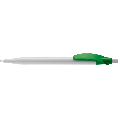 Kugelschreiber Cosmo Hardcolour , weiss / grün, ABS, 14,50cm (Länge), Bild 3
