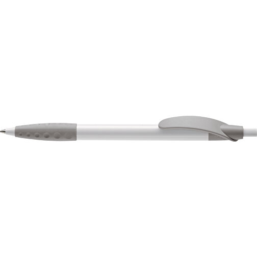 Kugelschreiber Cosmo Grip HC , weiß / silber, ABS, 14,50cm (Länge), Bild 3