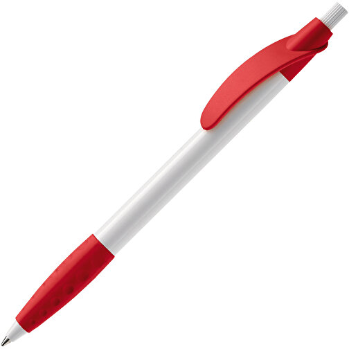 Kugelschreiber Cosmo Grip HC , weiß / rot, ABS, 14,50cm (Länge), Bild 2